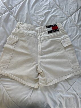 Tommy Hilfiger Cream Cargo Denim Shorts